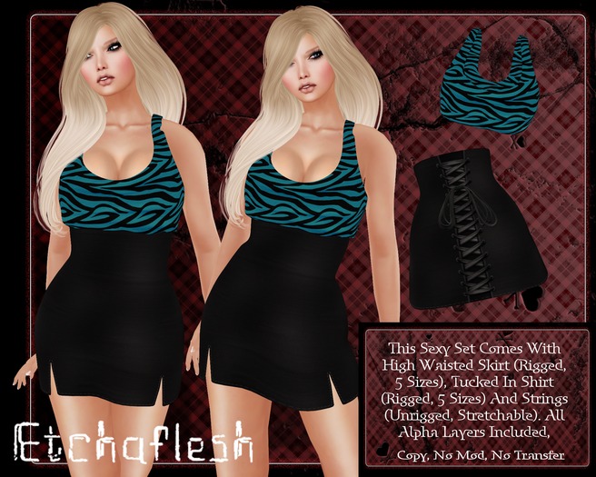 DEMO [Etchaflesh] Wild Thing All Tucked In MESH Outfit