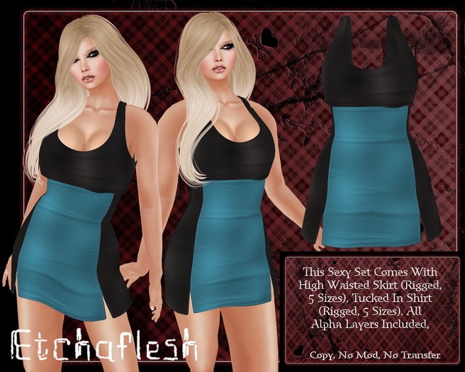 DEMO [Etchaflesh] Megan Blueberry All Tucked In MESH Outfit