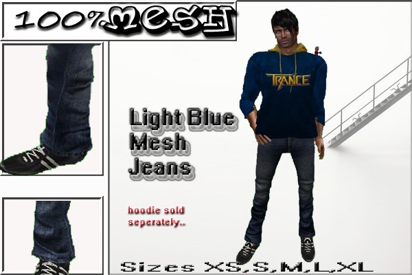 Tween Designs !!!...Mesh Blue Jeans straight 
