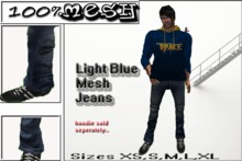 Tween Designs !!!...Mesh Blue Jeans straight 