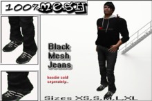 Tween Designs !!!...Mesh Black Jeans straight 