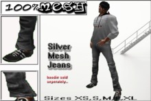 Tween Designs !!!...Mesh Siver  Jeans straight 