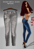 TuTy's - Fitted Mesh Skinny Jeans - light gray