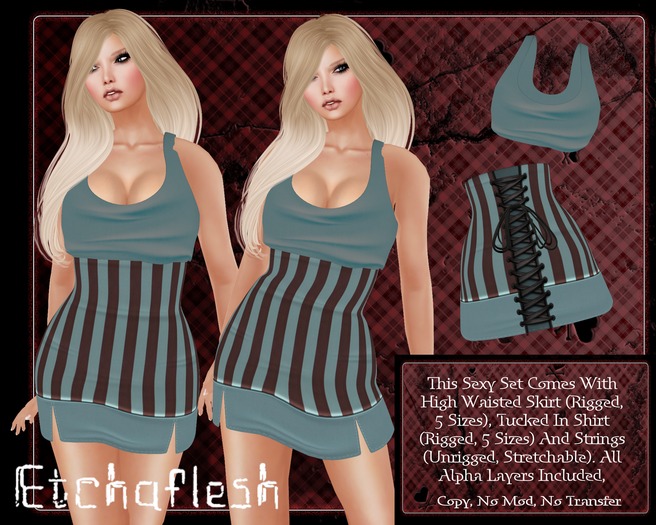 [Etchaflesh] Spring Pin-Up All Tucked In MESH Outfit
