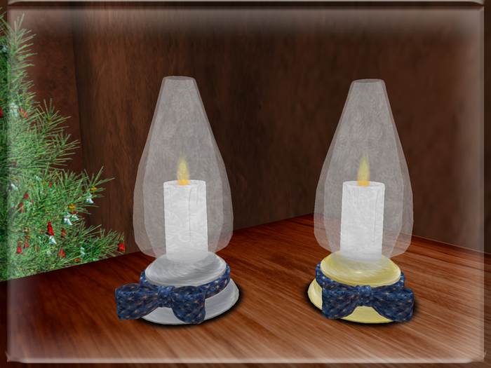 ::BnB:: Christmas table lamp~ blue snowflake
