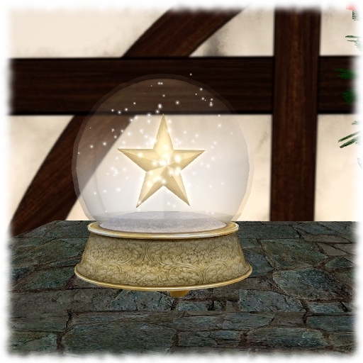 Musical Star Snow globe with Brass Base