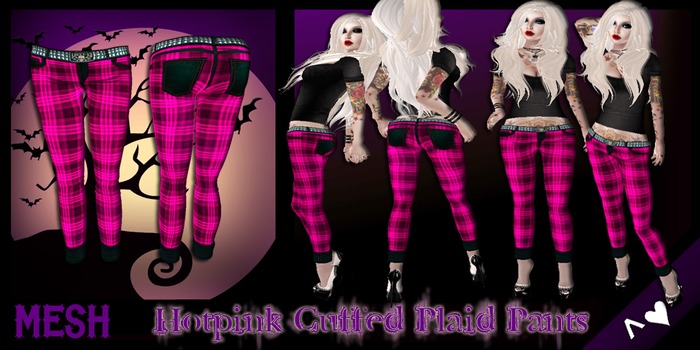 ^v^DRBC^v^Hotpink Plaid Pant