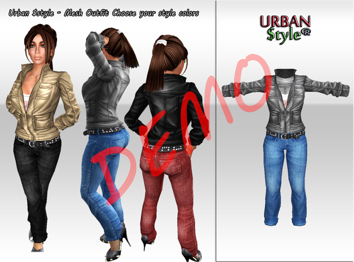 Urban $tyle - Mesh Jacket and Jean DEMO (Outfit) 