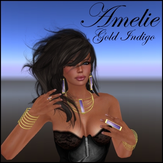 AMELIE GOLD INDIGO