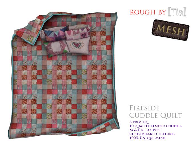 [Tia] Fireside Couple Cuddle Quilt (Boxed)