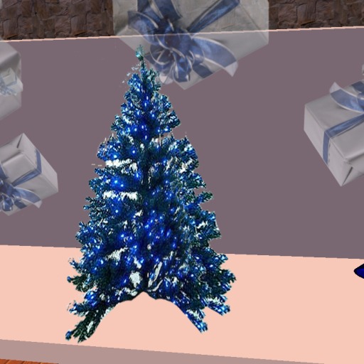 Exploding Blue Christmas Tree Tip Jar