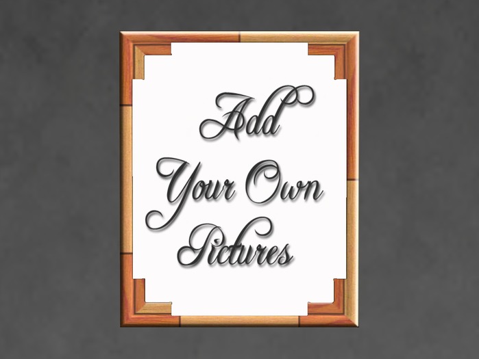 N1C Creations Digital Photo Frame Wood Corners 