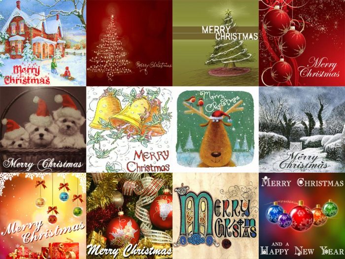 Christmas Card / Merry Christmas - MULTIPACK 12 CARDS - Say it with a Greetings Card