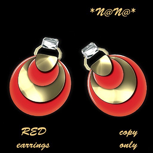 *N@N@* Bag RED earrings