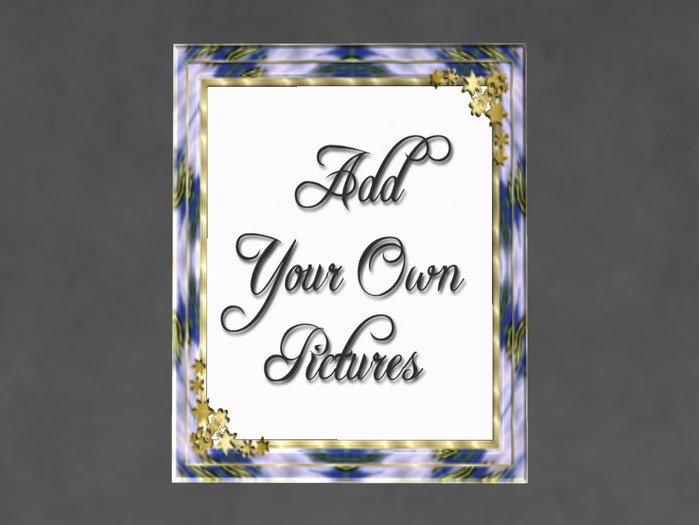 N1C Creations Digital Photo Frame Blue and Gold