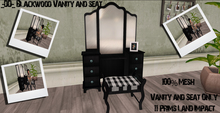 =KD= Blackwood Vanity and Seat [Boxed]