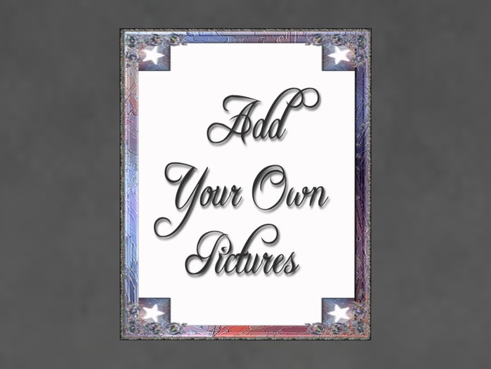 N1C Creations Digital Photo Frame Blue Foiled
