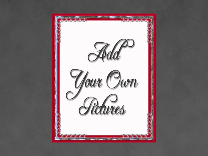 N1C Creations Digital Photo Frame Chained Red