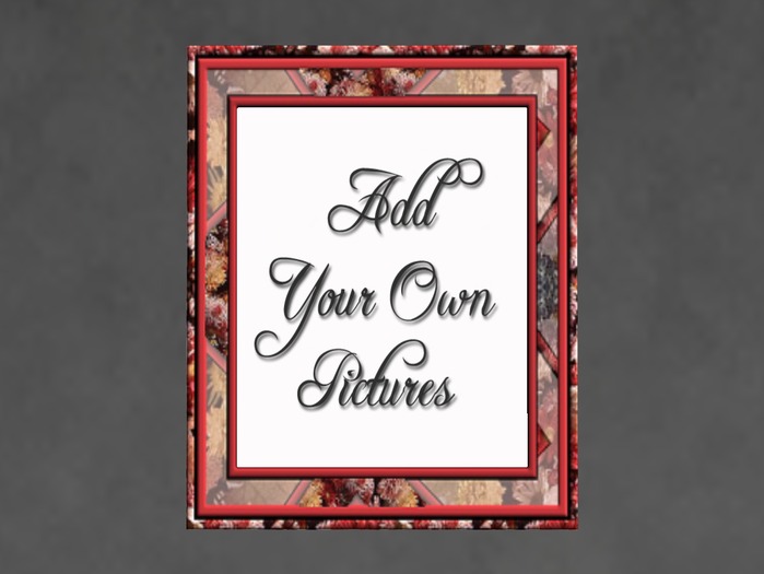 N1C Creations Digital Photo Frame Red Flowers