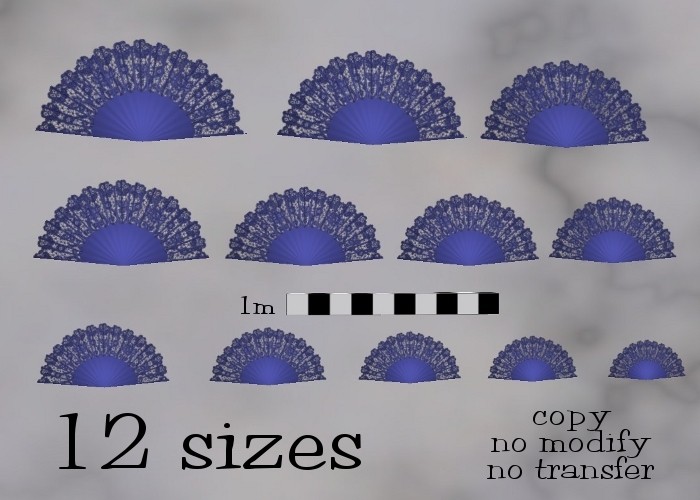 Light Blue Animated Resizable Lace Fan