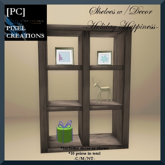 [PC] SHELVES W/DECOR "HOLIDAY HAPPINESS" (Boxed)