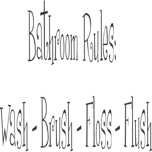 ~Decorama~ bathroom rules - decal