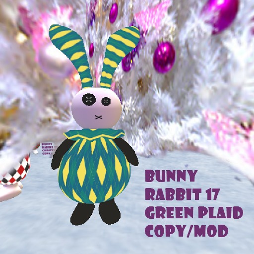 Bunny Rabbit 17 Green Plaid Box 