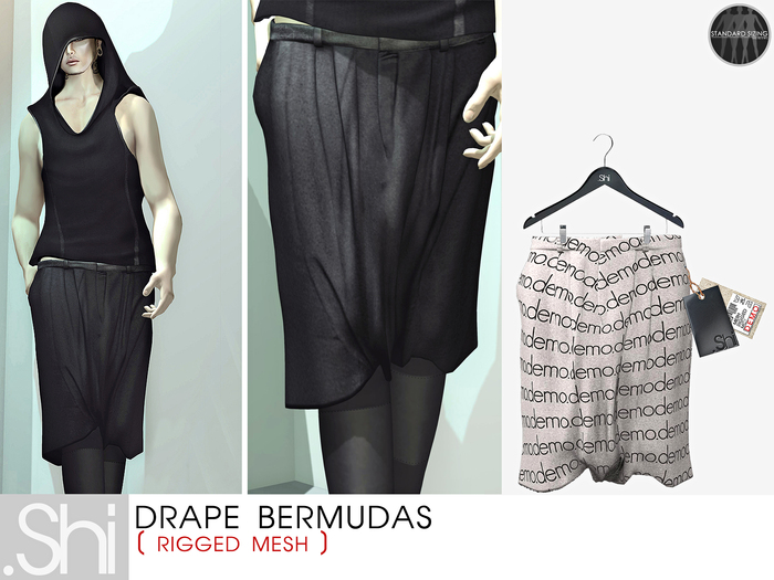 .Shi : Drape Bermudas {DEMO} [Rigged Mesh]