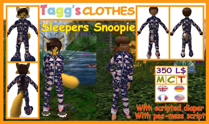 Tagg's ONESIE Snoopie (with diaper, underwear)