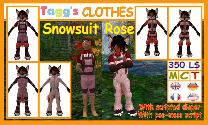 Tagg's Snowsuit Rose (with diaper, underwear)