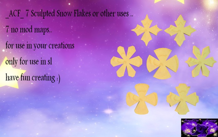_ACF_  7 sculpted Snowflakes (7 no mod maps
