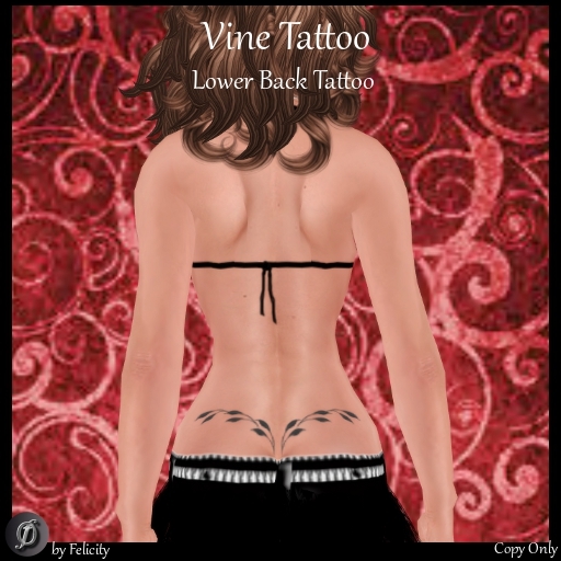 *Felicity* Vine Tattoo - Tattoo for Lower Back (Maitreya Slink Appliers, Classic Avatar Layers)