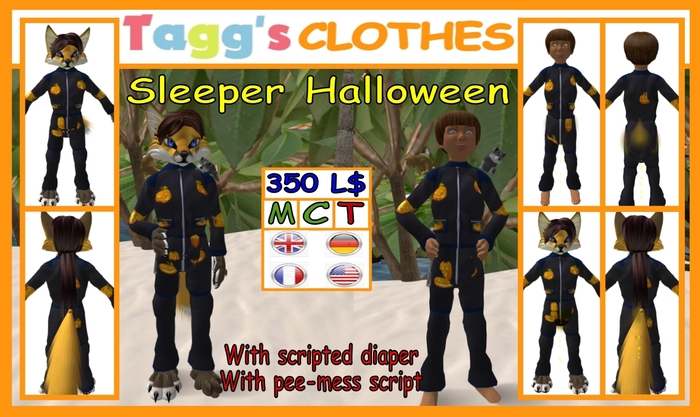 Tagg's Sleeper Halloween (with diaper, underwear)