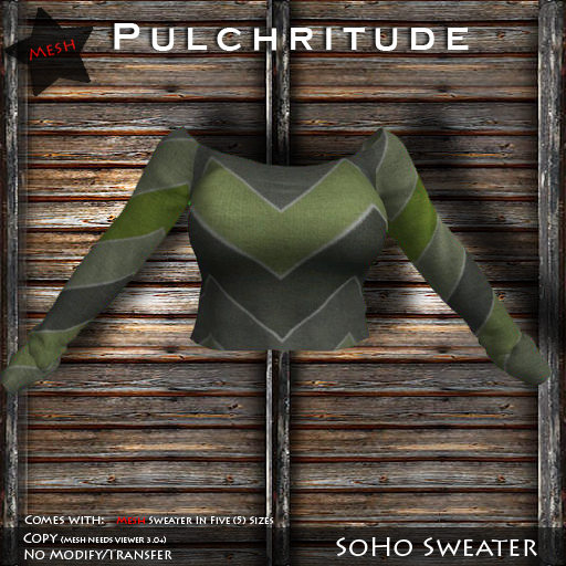 Pulchritude - Soho Sweater (Green) Mesh