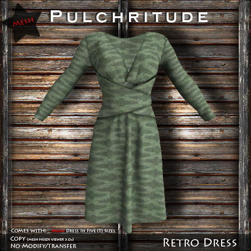 Pulchritude - Retro Dress (Moss)