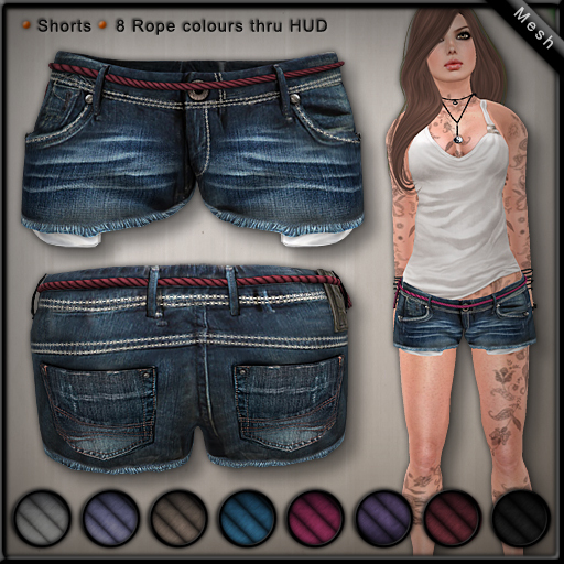 DN Mesh: Frayed Shorts - Blue