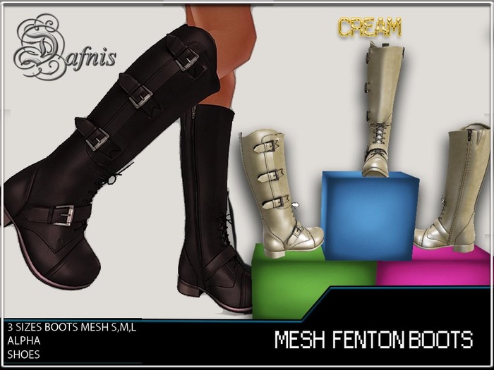 *DAFNIS MESH FENTON BOOTS CREAM