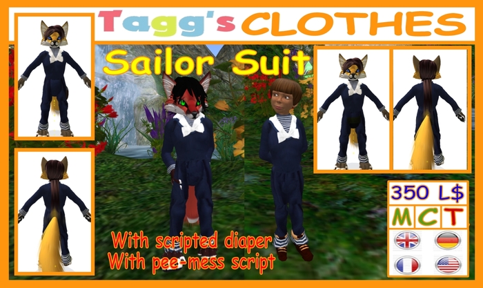 Tagg's Sailor Suit (with diaper, underwear)