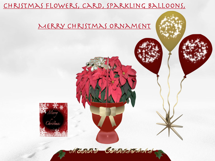 Merry Christmas Flowers Gift Set (BOXED)
