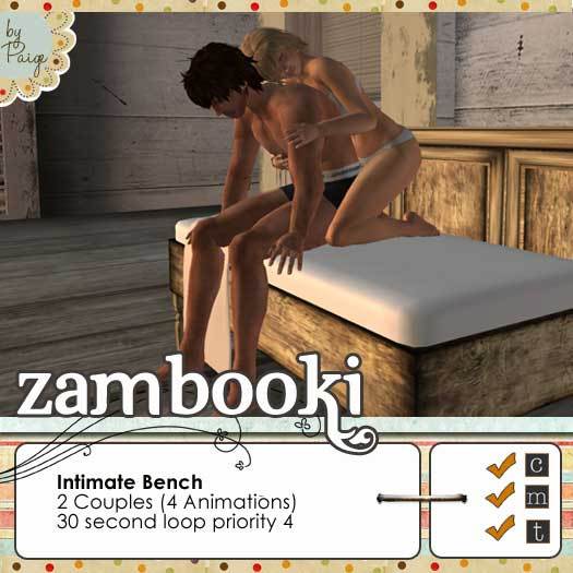 Zambooki Animations - Intimate Bench Couples Cuddles