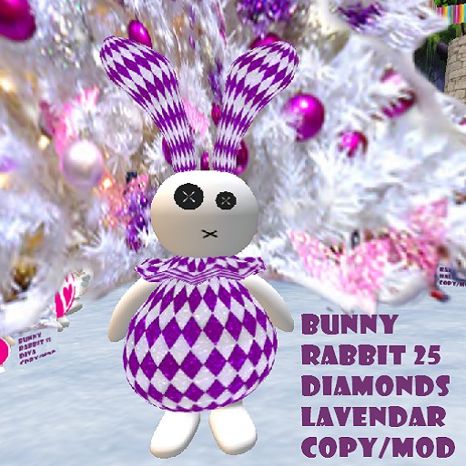 Bunny Rabbit 25 Diamonds Lavendar Box 