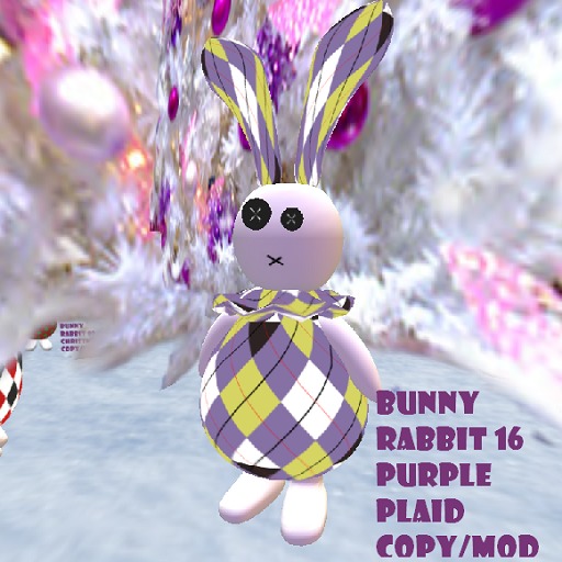 Bunny Rabbit 16 Purple Plaid Box 
