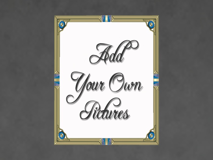 N1C Creations Digital Photo Frame Blue Gold Gloss