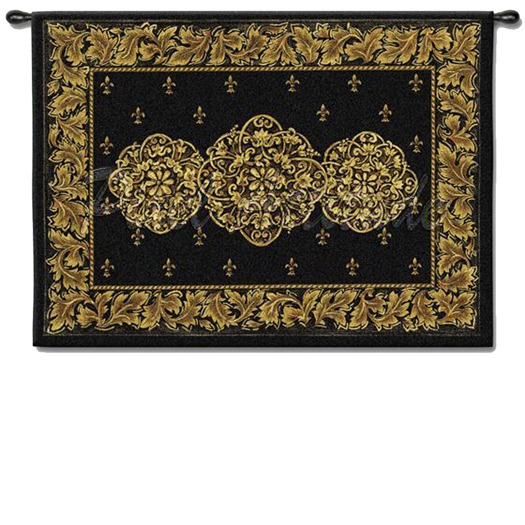 Black Medallion Tapestry Texture