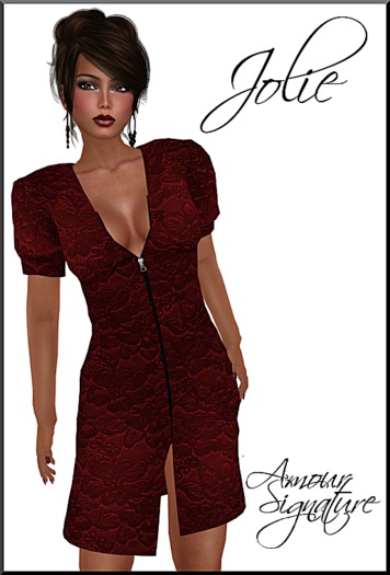Amour Signature - Jolie MESH Dress - Wine