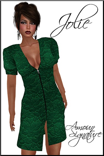 Amour Signature - Jolie MESH Dress - Emerald