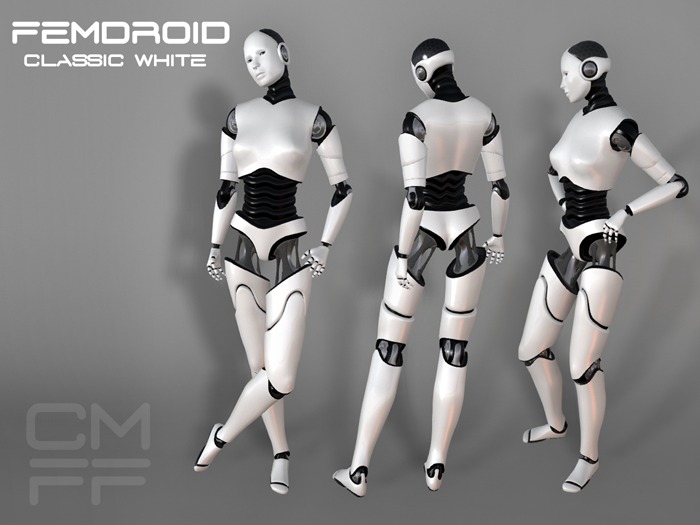 CMFF FemDroid "Classic White" Mesh Avatar 