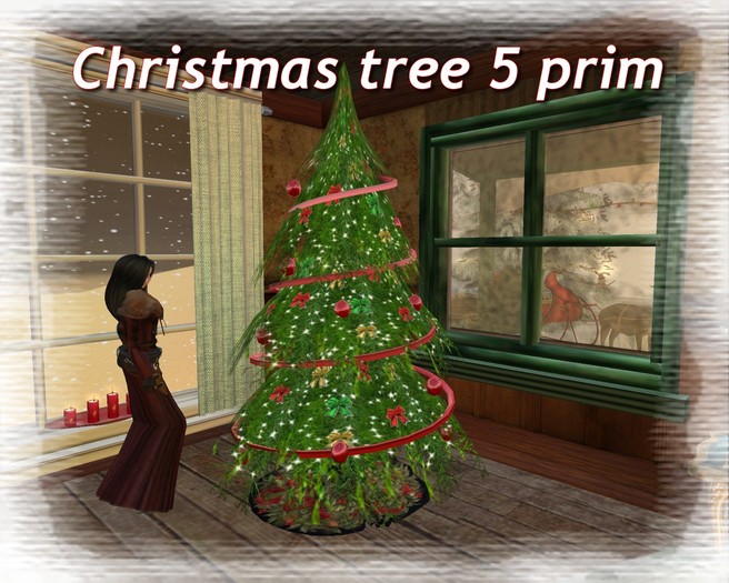 christmas tree 5 prim/red 2