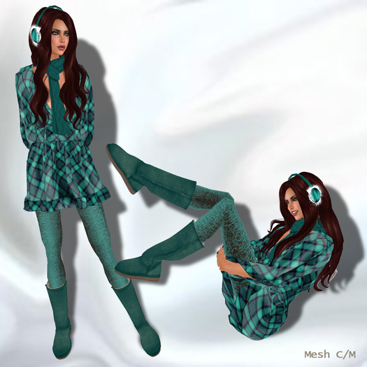 *Lurve* Winter Flannel Fun - Turquoise