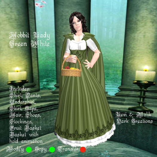 Hobbit Lady Green White